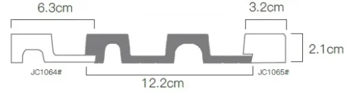 Dailylentė Domoletti Large Cinnamon, 260 cm x 12.2 cm x 2.1 cm - Image 6