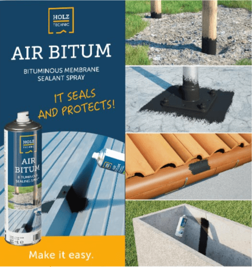 Purškiama bituminė hidroizoliacija AIRBITUM 500 black - Image 2