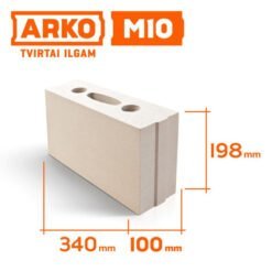 Silikatiniai blokeliai Arko M-10, pertvaroms, 100mm
