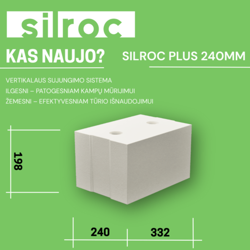 Silikatiniai blokeliai SILROC PLUS 240