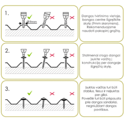 Alternative view of Tvirtinimo varžtai į medį su tarpine M5x50mm MK PC DIAMONDS (3 spalvos)